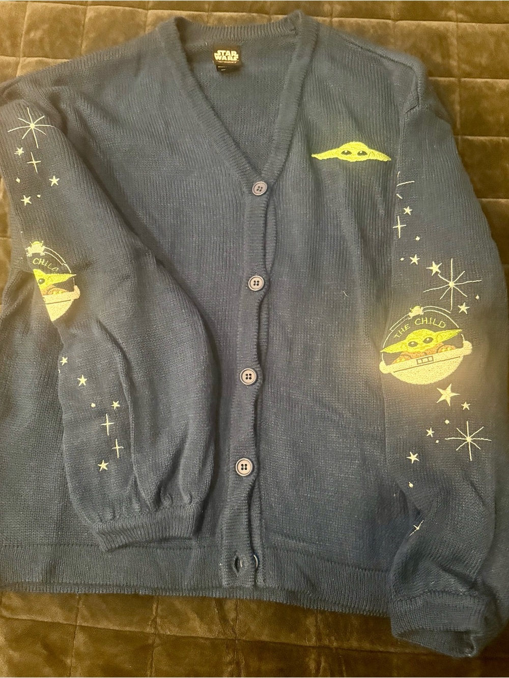 Star Wars Blue Knit Cardigan with Branded Tag